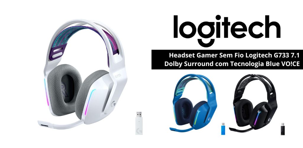 Headset Gamer Sem Fio Logitech G733
